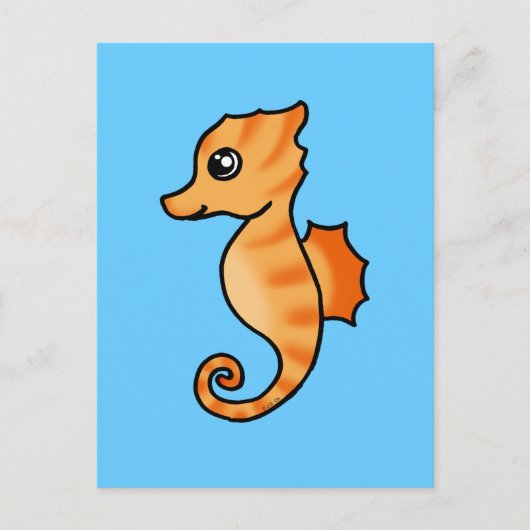 niedliches Seepferd Postkarte (Vorderseite)