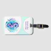 Niedliches Seepferd Sommerurlaub Personalisiert Gi Gepäckanhänger (Vorderseite (Horizontal))