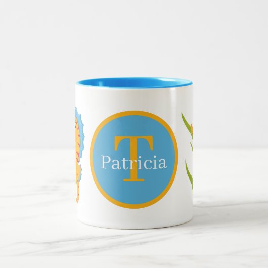 Niedliches Seepferd Zweifarbige Tasse (Mittel)