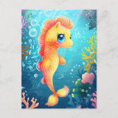 Niedliches Seespferd, Postüberquerung Postkarte (Vorderseite)