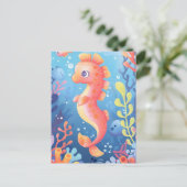 Niedliches Seespferd, Postüberquerung Postkarte (Stehend Vorderseite)