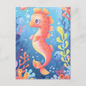Niedliches Seespferd, Postüberquerung Postkarte (Vorderseite)