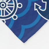 Niedliches Seewellen-Muster Fleecedecke (Ecke)