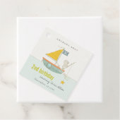 Niedliches Segelboot Bären Star jedes Lebensjahr Geschenkanhänger (Beispiel)