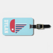 Niedliches Segelboot für Kinder Gepäckanhänger (Vorderseite horizontal)