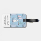 Niedliches Segelboot-Muster 1 Gepäckanhänger (Rückseite horizontal)