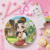 Niedliches Seidenspinnpapier Pappteller (Party)