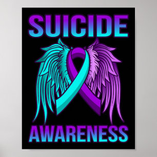 Niedliches Selbstmordbewusstsein Wings Happy Suppo Poster