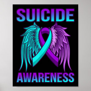 Niedliches Selbstmordbewusstsein Wings Happy Suppo Poster