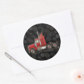 Niedliches Semi-Cab Runder Aufkleber (Umschlag)