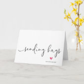 Niedliches Senden von Hugs Ermutigung Beileid Herz Karte (Gelbe Blume)