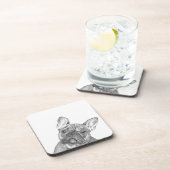 Niedliches Set der französischen Bulldogge von 6 Untersetzer (Rechte Seite)