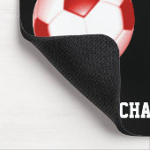 Niedliches Set der Fußballbälle auf Schwarz Mousepad (Ecke)