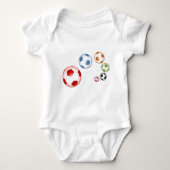 Niedliches Set der Fußballbälle Baby Strampler (Vorderseite)