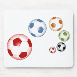 Niedliches Set der Fußballbälle Mousepad