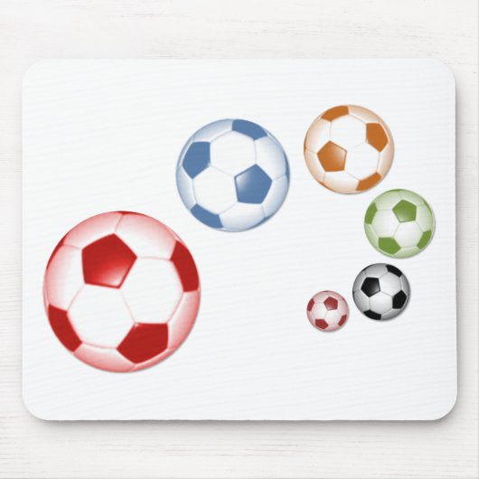 Niedliches Set der Fußballbälle Mousepad (Vorne)