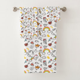 Niedliches Set Kawaii Muster