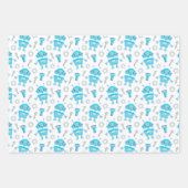 Niedliches Set zum Wrapping von Robotern mit 3 Geschenkpapier Set (Vorderseite 3)