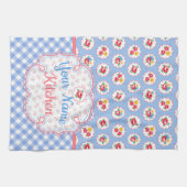 Niedliches Shabby Chic Floral und Kariert Personal Geschirrtuch (Horizontal)