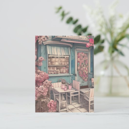 Niedliches Shabby Chic Postkarte (Stehend Vorderseite)