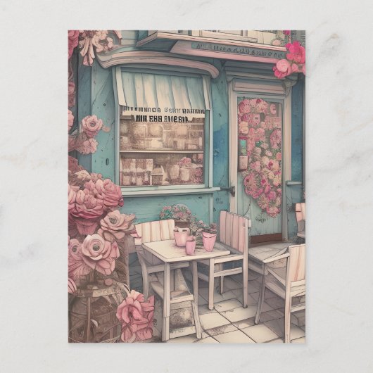 Niedliches Shabby Chic Postkarte (Vorderseite)