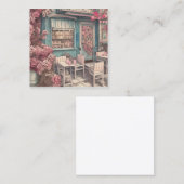 Niedliches Shabby Chic Quadratische Visitenkarte (Vorne/Hinten)
