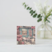 Niedliches Shabby Chic Quadratische Visitenkarte (Stehend Vorderseite)
