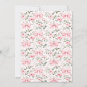 Niedliches Shabby Chic Rosa Bugbaby Dusche Einladung (Rückseite)