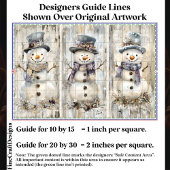 Niedliches Shabby Chic Snowmen Cool Blue AL7 Decou Seidenpapier