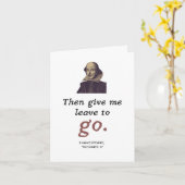 Niedliches Shakespeare-Zitat Vintage buchhalterisc Karte (Gelbe Blume)