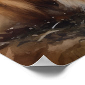 Niedliches Shetland Sheepdog Hund Art Print Poster (Ecke)