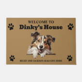 Niedliches Shetland Sheepdog Hund Foto Fußmatte (Vorderseite)