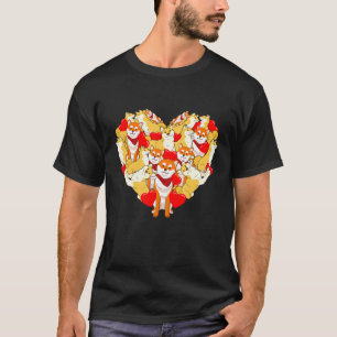 Niedliches Shiba Inu Valentine Day T-Shirt Herz Li