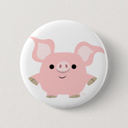 Niedliches Shorty-Cartoon-Pig-Button-Abzeichen Button (Vorderseite)