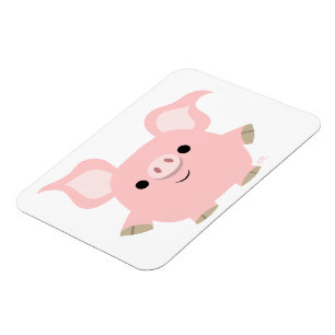 Niedliches Shorty Cartoon-Schwein-flexibler Magnet