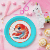 Niedliches Shrimp-Party Pappteller (Party)