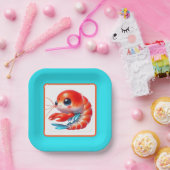 Niedliches Shrimp-Party Pappteller (Party)