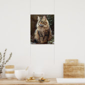 Niedliches sibirisches Cat Art Print Poster (Küche)