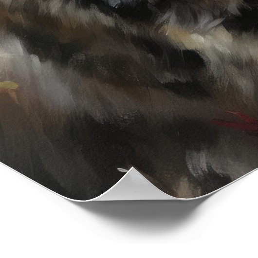 Niedliches sibirisches Cat Art Print Poster (Ecke)