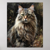 Niedliches sibirisches Cat Art Print Poster (Vorne)