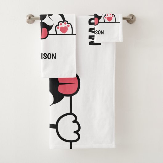 Niedliches sibirisches individuelle Name Handtuchh Badhandtuch Set (Insitu)