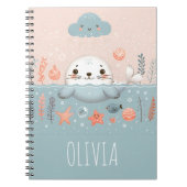 Niedliches Siegel auf See Notizblock (Vorderseite)