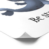 Niedliches Siegel "Be strong" Wandposter für Kinde Poster (Ecke)