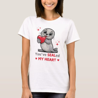 Niedliches Siegel Du hast meinen Valentinstag vers T-Shirt