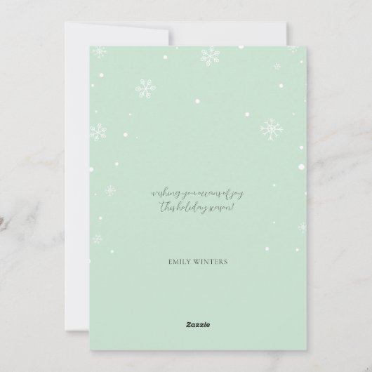 Niedliches Siegel Feiertagskarte (Rückseite)