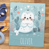 Niedliches Siegel Fleecedecke