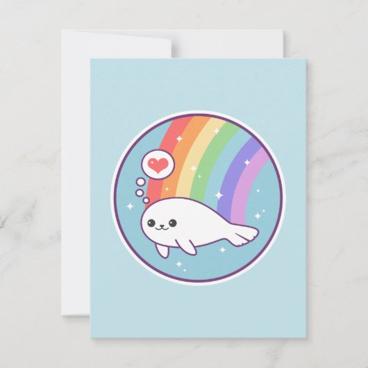 Niedliches Siegel Geburtstagseinladungen Einladung (Vorderseite)