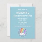 Niedliches Siegel Geburtstagseinladungen Einladung (Rückseite)