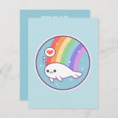 Niedliches Siegel Geburtstagseinladungen Einladung (Vorne/Hinten)