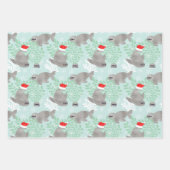 Niedliches Siegel Geschenkpapier Set (Vorderseite)